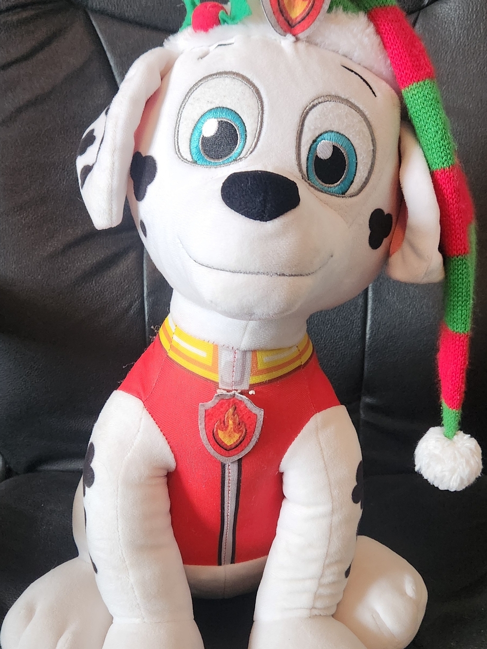 Paw Patrol Marshall Plush Dog Toy - White, Red, Green